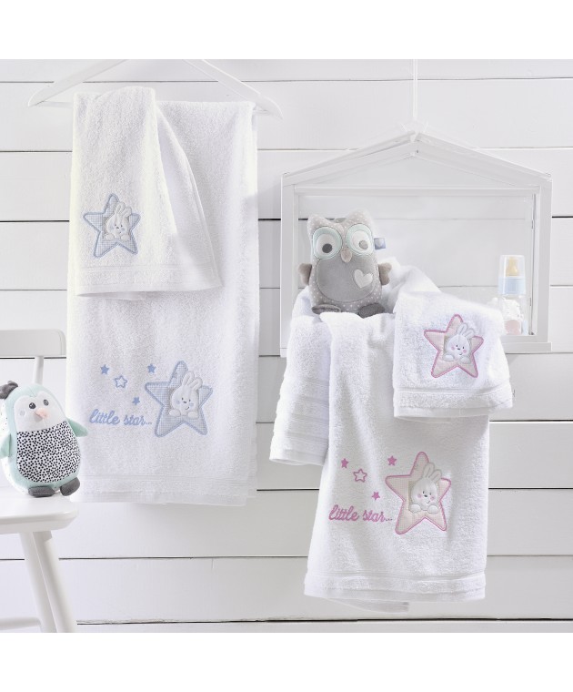 Σετ πετσέτες bebe 2 τεμ. ASTRO PINK, RYTHMOS HOME Προίκα Μωρού