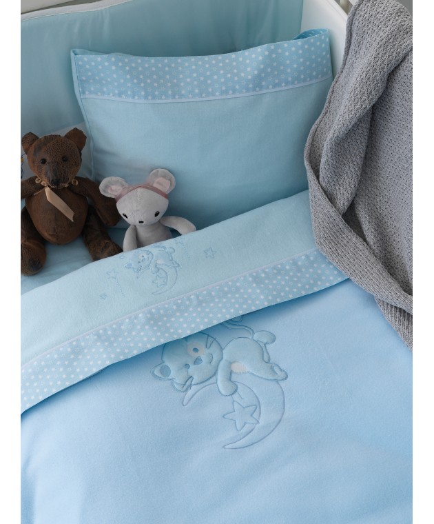 Κουβέρτα fleece κούνιας BJ562 CIEL (100X150), PALAMAIKI Προίκα Μωρού