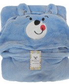 Κουβέρτα fleece αγκαλιάς με κουκούλα (76Χ102) DES. 81, VIOPROS Προίκα Μωρού