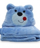 Κουβέρτα fleece αγκαλιάς με κουκούλα (76Χ102) DES. 81, VIOPROS Προίκα Μωρού