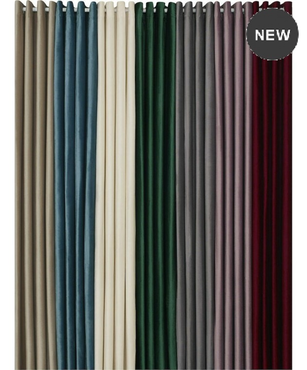 Κουρτίνα βελουτέ (140Χ260) 5810 ΠΕΤΡΟΛ, VIOPROS Κουρτίνες Έτοιμες Ραμμένες