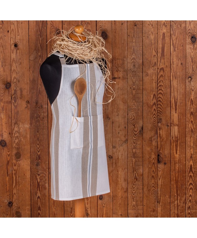 ΠΟΔΙΑ ΚΟΥΖΙΝΑΣ PEPPER STRIPE MOCCA (60Χ75), MELINEN Ποδιές