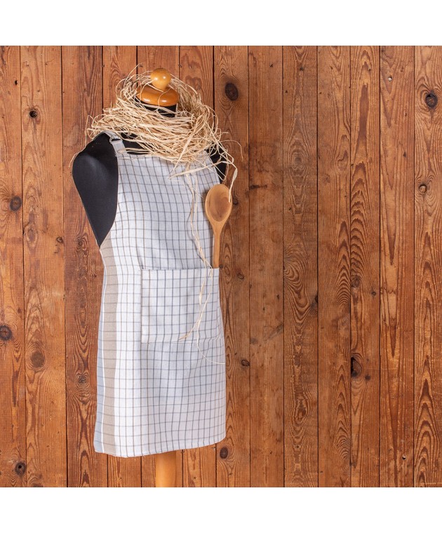 ΠΟΔΙΑ ΚΟΥΖΙΝΑΣ PEPPER CHECK MOCCA (60Χ75), MELINEN Ποδιές