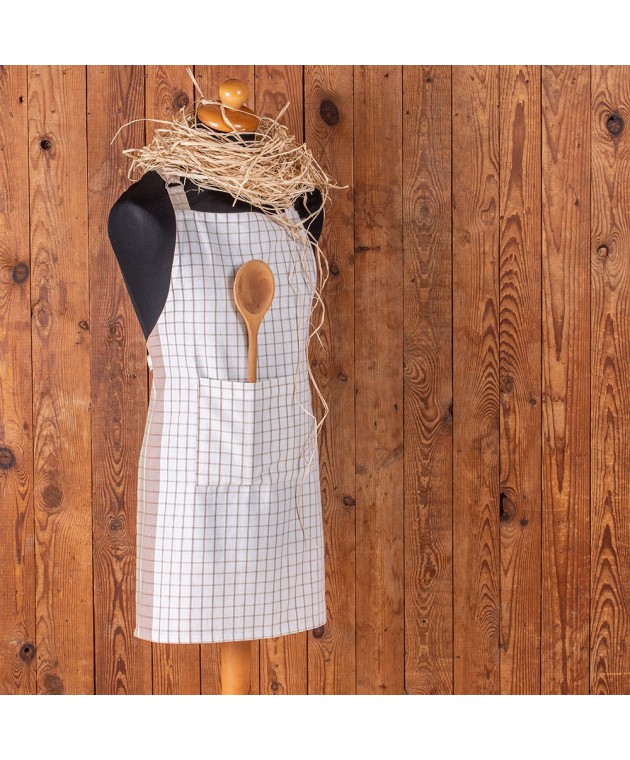 ΠΟΔΙΑ ΚΟΥΖΙΝΑΣ PEPPER CHECK SAUMON (60Χ75), MELINEN Ποδιές