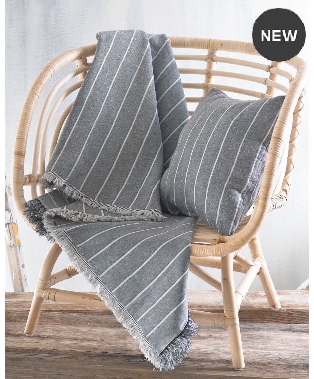 Διακοσμητική μαξιλαροθήκη (40Χ40) FELIPE DARK GREY, RYTHMOS HOME Διακοσμητικά Mαξιλάρια Καναπέ