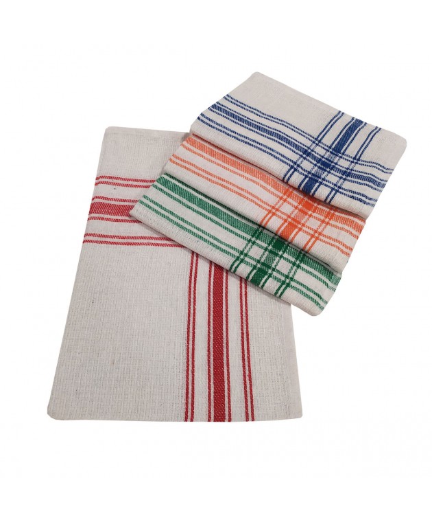 Σετ Ποτηρόπανα 4τεμ.ΚΟΜΒΟΣ Πικέ 100% Cotton 45x65 Lines  Διάφορα Χρώματα Ποτηρόπανα