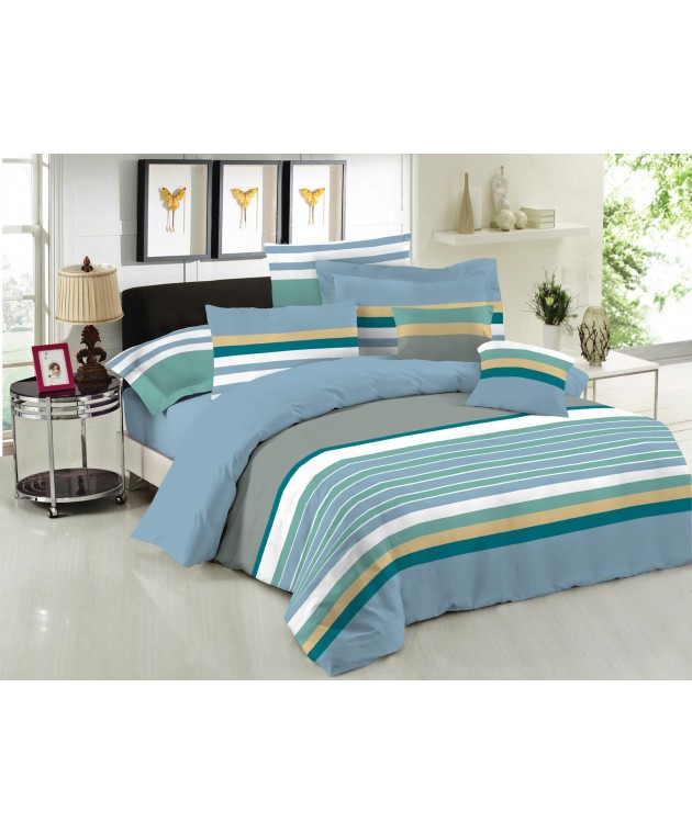 Σετ Σεντόνια Le Blanc Premium Cotton 100% Nevada Blue Υπέρδιπλα (240x270) Σεντόνια Υπέρδιπλα