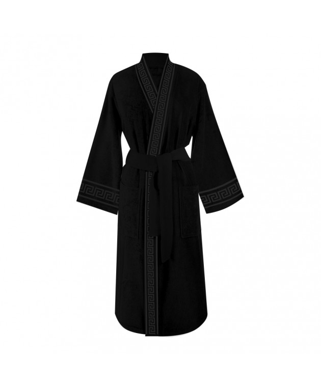 ΜΠΟΥΡΝΟΥΖΙ GRΕΕΚ2 (BLACK) XLARGE 100% COTTON Μπουρνούζια