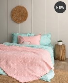 Σετ κουβερλί king size (260X240) MORGAN PINK, PALAMAIKI  Κουβερλί King Size