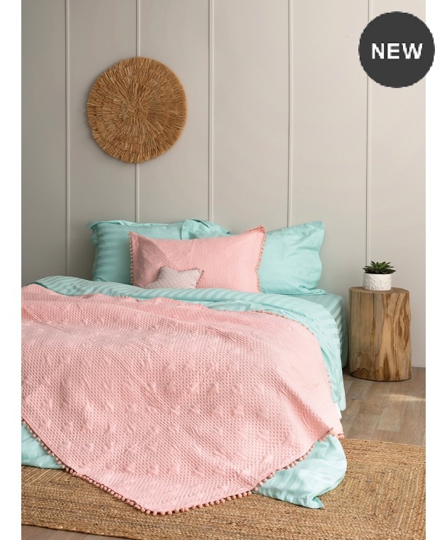 Σετ κουβερλί king size (260X240) MORGAN PINK, PALAMAIKI  Κουβερλί King Size