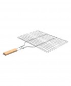 ESTIA ΣΧΑΡΑ ΨΗΣΙΜΑΤΟΣ BARBEQUE ΜΕΤΑΛΛΙΚΗ 49x30cm ΜΕ ΞΥΛΙΝΗ ΛΑΒΗ 05-9489, ESTIA Gadgets Κουζίνας