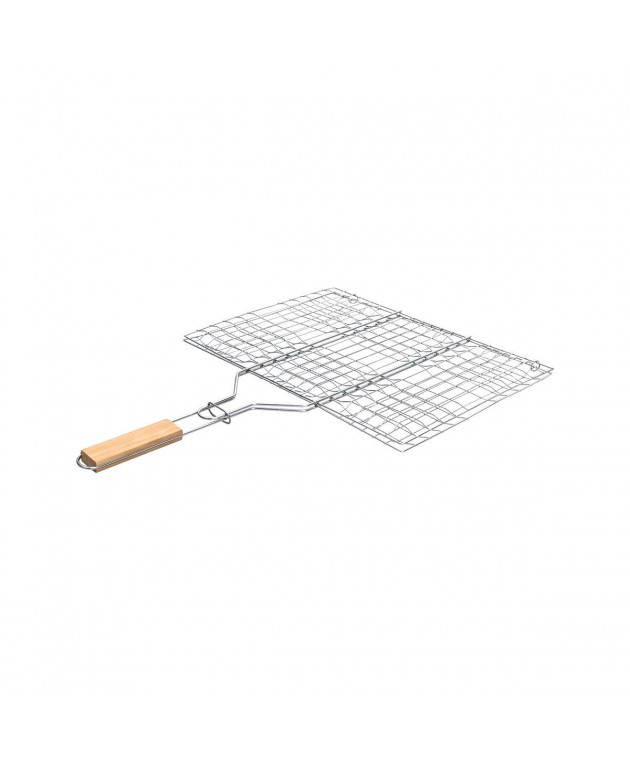 ESTIA ΣΧΑΡΑ ΨΗΣΙΜΑΤΟΣ BARBEQUE ΜΕΤΑΛΛΙΚΗ 49x30cm ΜΕ ΞΥΛΙΝΗ ΛΑΒΗ 05-9489, ESTIA Gadgets Κουζίνας