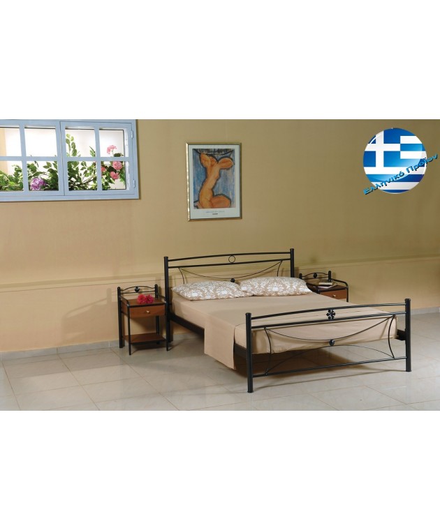 Μονό Μεταλλικό Κρεβάτι Μαργαρίτα (98(w) x 198(d)cm) 3675, LIANOS Κρεβάτια