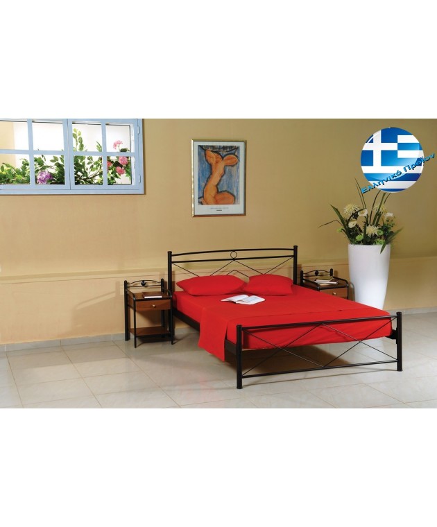 Μονό Μεταλλικό Κρεβάτι Πυραμίδα (98(w) x 198(d)cm) 3652, LIANOS Κρεβάτια