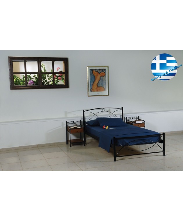 Μονό Μεταλλικό Κρεβάτι Βέλος (98(w) x 198(d)cm) 3660, LIANOS Κρεβάτια