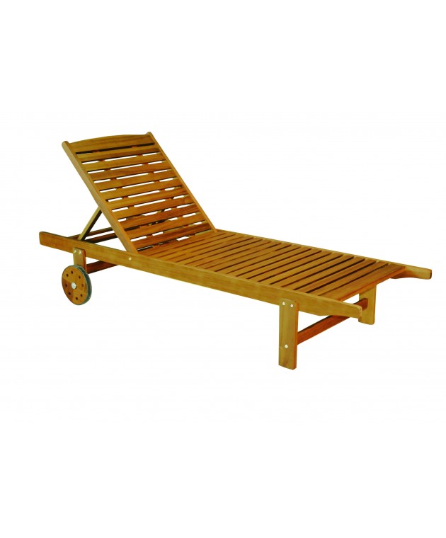 Ανακλινόμενη Ξαπλώστρα 197 x 74 x 33(h) cm ,Acacia Wood GET-P AC, LIANOS Ξαπλώστρες
