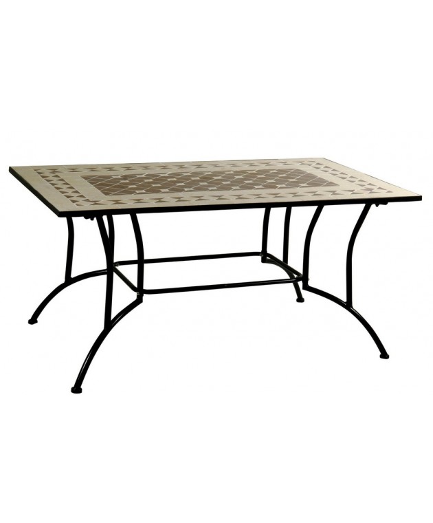 Παραλ/μο Μεταλλικό Τραπέζι Mosaic (120 x 80cm) TC009-2012, LIANOS Mosaic