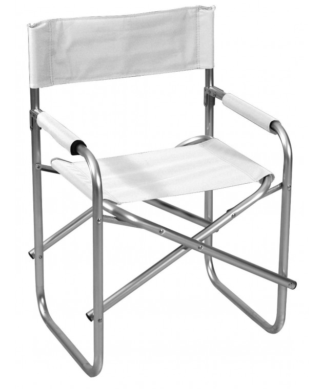 Λευκή Πτυσσόμενη Πολυθρόνα Σκηνοθέτη Παραλίας Με Αλουμίνιο Σκελετό DC4006-W, LIANOS Καρέκλες Θαλάσσης