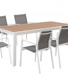 MONICA Επεκτεινόμενη Τραπεζαρία Αλουμινίου ,Σέτ 7 Τεμαχίων 223882, LIANOS Σετ Έπιπλα Κήπου