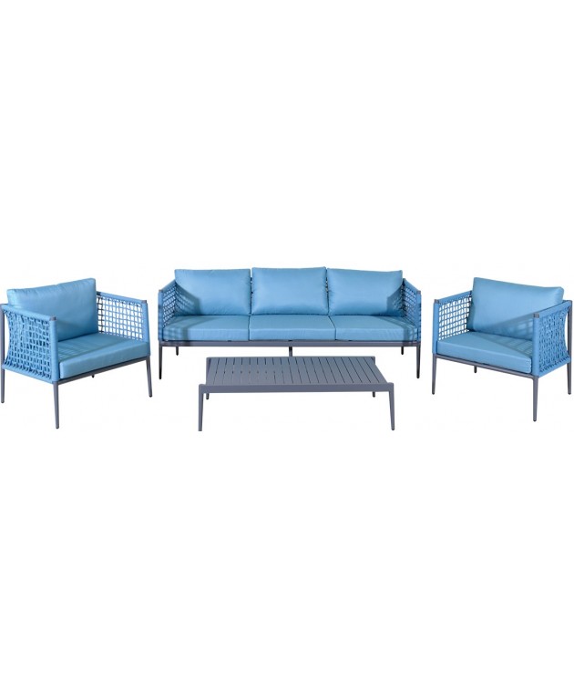 HAWAII Καθιστικό Σέτ Αλουμινίου ,4 Τεμαχίων 223884, LIANOS Σετ Έπιπλα Κήπου