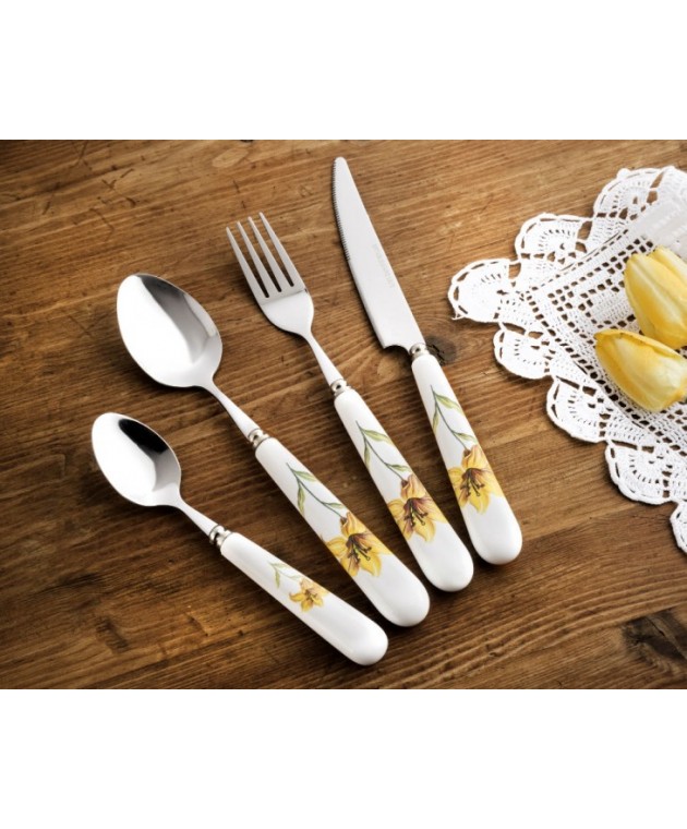 Σετ μαχαιροπήρουνα  24 τεμ. LILY YELLOW, KATOIKEIN DECO 