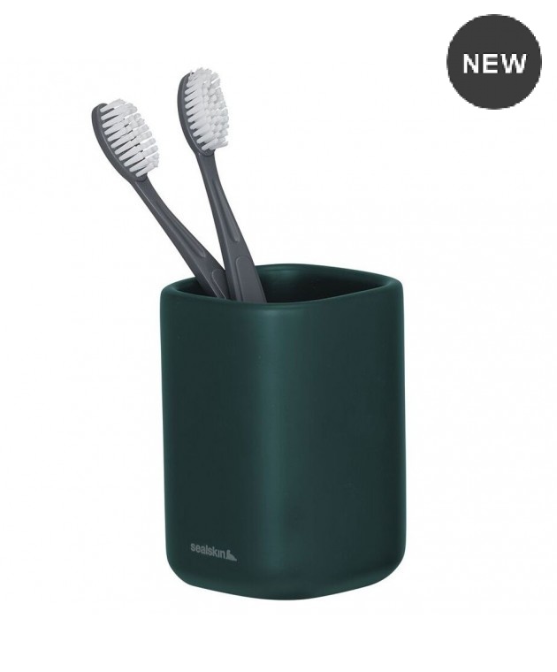 Θήκη για οδοντόβουρτσες MIND DARK GREEN, SEALSKIN Ποτήρια  Οδοντόβουρτσας