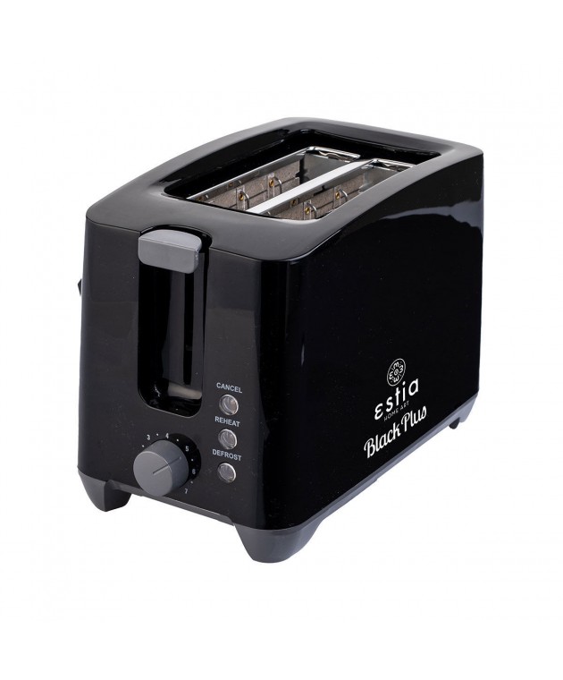 ΦΡΥΓΑΝΙΕΡΑ BLACK PLUS 2 ΘΕΣΕΩΝ ΜΕ 7 ΕΠΙΠΕΔΑ ΨΗΣΙΜΑΤΟΣ 750w ΜΑΥΡΗ 06-12250, ESTIA  ΟΙΚΙΑΚΑ