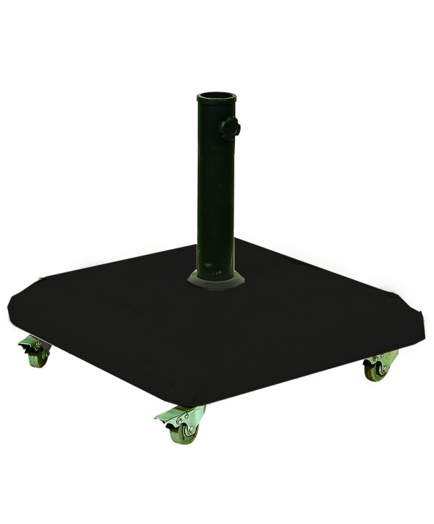 Μάυρη Τσιμεντένια Βάση Ομπρέλας 37Kgr , Με Ρόδες Βάσεις Ομπρελών