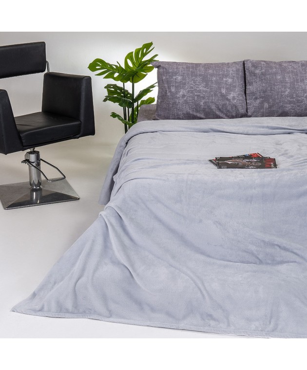 ΚΟΥΒΕΡΤΑ FLANNEL ΥΠΕΡΔΙΠΛΗ TOKYO LIGHT GREY (220Χ240) Κουβέρτες Fleece Υπέρδιπλες