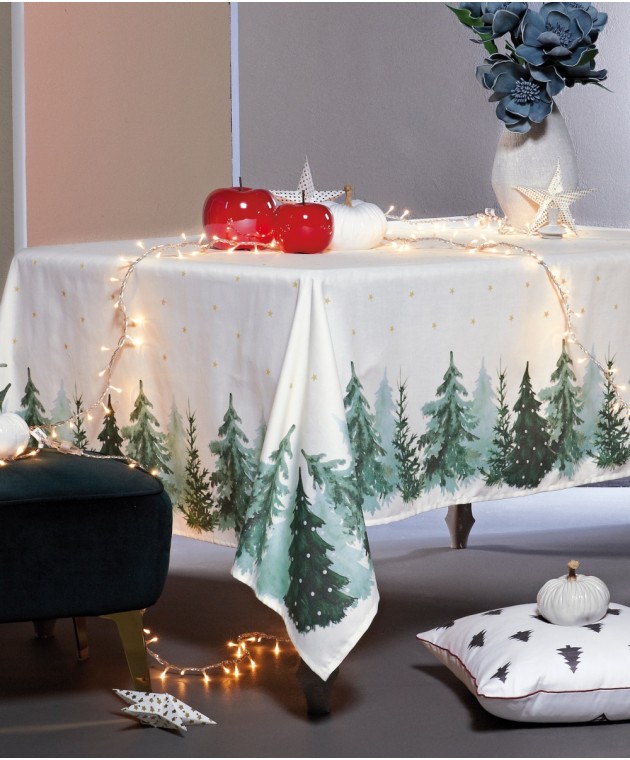 SNOW 2222 ΤΡΑΠΕΖΟΜΑΝΤΗΛΟ 135X180 Τραπεζομάντηλα Χριστουγεννιάτικα