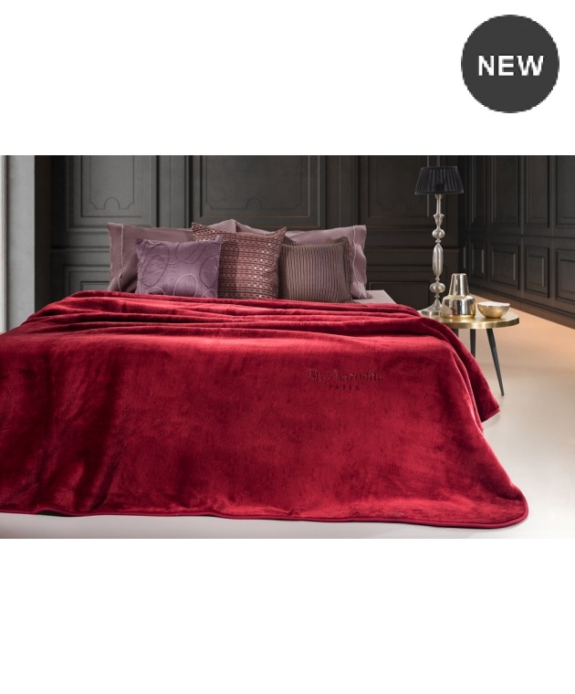 Κουβέρτα βελουτέ king size (240X260) SMOOTH BORDEAUX, GUY LAROCHE Κουβέρτες Βελουτέ King Size