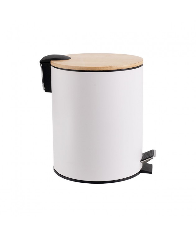 ESTIA ΧΑΡΤΟΔΟΧΕΙΟ ΜΠΑΝΙΟΥ BAMBOO ESSENTIALS SOFT CLOSE 5lt ΛΕΥΚΟ 02-12731 Καλάθια Απορριμμάτων