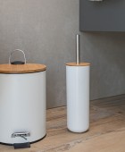 ESTIA ΧΑΡΤΟΔΟΧΕΙΟ ΜΠΑΝΙΟΥ BAMBOO ESSENTIALS SOFT CLOSE 5lt ΛΕΥΚΟ 02-12731 Καλάθια Απορριμμάτων