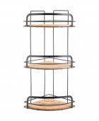 ESTIA ΕΤΑΖΕΡΑ BAMBOO ESSENTIALS ΜΕΤΑΛΛΙΚΗ ΓΩΝΙΑΚΗ 3 ΘΕΣΕΩΝ 49x19.5x19.5cm 02-12786 Εταζέρες