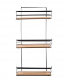 ESTIA ΕΤΑΖΕΡΑ BAMBOO ESSENTIALS ΜΕΤΑΛΛΙΚΗ ΙΣΙΑ 3 ΘΕΣΕΩΝ 25.5x10.5x49cm ΜΑΥΡΗ 02-12779 Εταζέρες