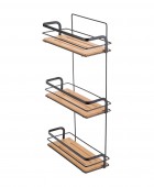 ESTIA ΕΤΑΖΕΡΑ BAMBOO ESSENTIALS ΜΕΤΑΛΛΙΚΗ ΙΣΙΑ 3 ΘΕΣΕΩΝ 25.5x10.5x49cm ΜΑΥΡΗ 02-12779 Εταζέρες