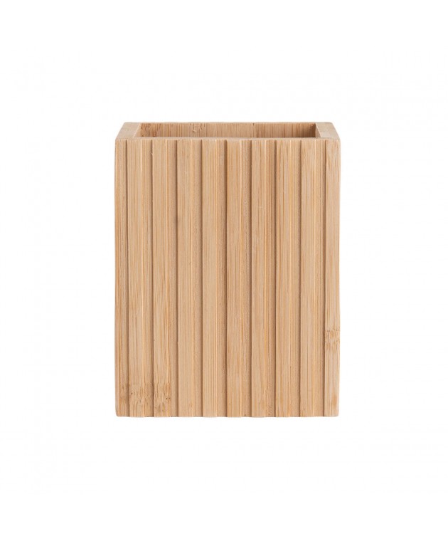 ESTIA ΘΗΚΗ ΟΔΟΝΤΟΒΟΥΡΤΣΑΣ BAMBOO ESSENTIALS ΤΕΤΡΑΓΩΝΗ 8.3x6.5x10.3cm 02-13097 Ποτήρια  Οδοντόβουρτσας