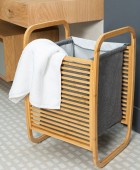 ESTIA ΚΑΛΑΘΙ ΑΠΛΥΤΩΝ BAMBOO ΜΕ ΘΗΚΗ ΠΟΛΥΕΣΤΕΡΑ 40x35x60.5cm 02-13042 Καλάθια Απλύτων