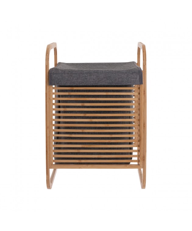 ESTIA ΚΑΛΑΘΙ ΑΠΛΥΤΩΝ BAMBOO ΜΕ ΘΗΚΗ ΠΟΛΥΕΣΤΕΡΑ 40x35x60.5cm 02-13042 Καλάθια Απλύτων