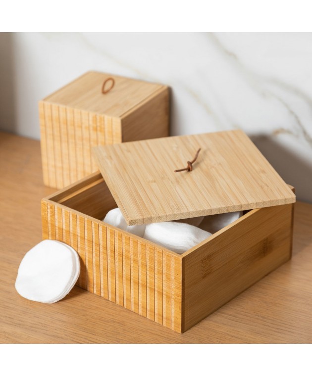 ESTIA ΚΟΥΤΙ ΑΠΟΘΗΚΕΥΣΗΣ ΚΑΙ ΟΡΓΑΝΩΣΗΣ ΜΠΑΝΙΟΥ BAMBOO ESSENTIALS ΤΕΤΡΑΓΩΝΟ 15x15x7cm 02-13103 Κουτιά Αποθήκευσης