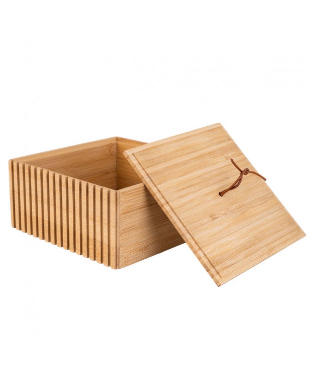 ESTIA ΚΟΥΤΙ ΑΠΟΘΗΚΕΥΣΗΣ ΚΑΙ ΟΡΓΑΝΩΣΗΣ ΜΠΑΝΙΟΥ BAMBOO ESSENTIALS ΤΕΤΡΑΓΩΝΟ 15x15x7cm 02-13103 Κουτιά Αποθήκευσης