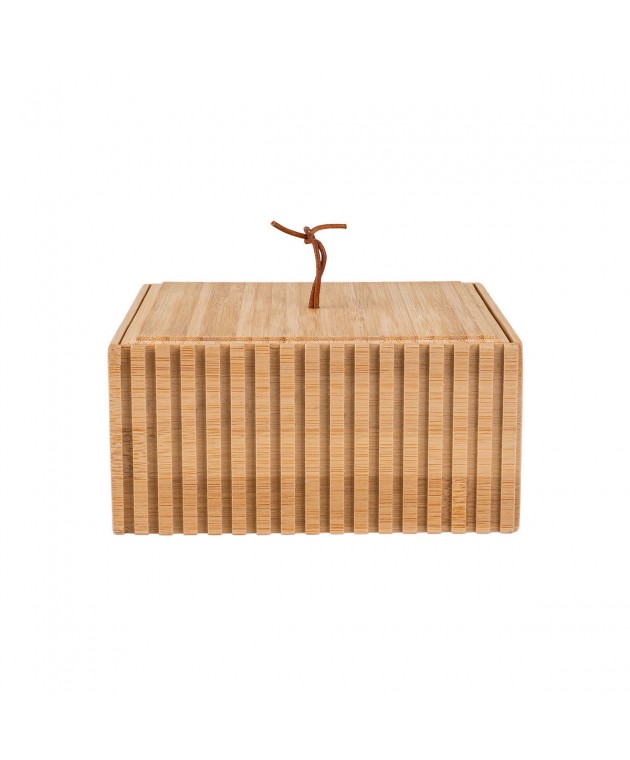 ESTIA ΚΟΥΤΙ ΑΠΟΘΗΚΕΥΣΗΣ ΚΑΙ ΟΡΓΑΝΩΣΗΣ ΜΠΑΝΙΟΥ BAMBOO ESSENTIALS ΤΕΤΡΑΓΩΝΟ 15x15x7cm 02-13103 Κουτιά Αποθήκευσης