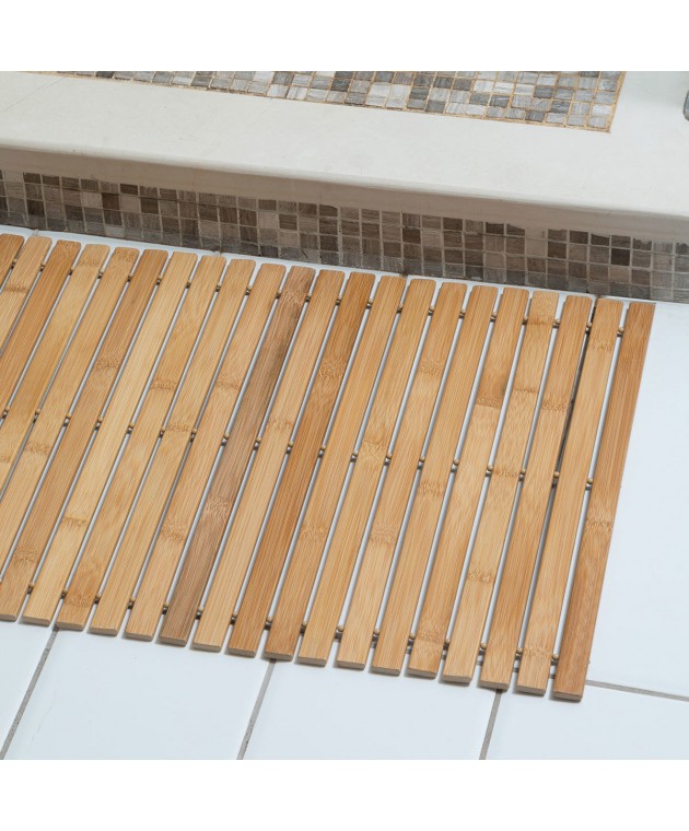 ESTIA ΤΑΠΕΤΟ ΜΠΑΝΙΟΥ BAMBOO ΑΝΤΙΟΛΙΣΘΗΤΙΚΟ 60x40cm 02-12830 Πατάκια Mπάνιου