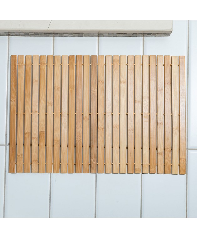 ESTIA ΤΑΠΕΤΟ ΜΠΑΝΙΟΥ BAMBOO ΑΝΤΙΟΛΙΣΘΗΤΙΚΟ 60x40cm 02-12830 Πατάκια Mπάνιου