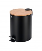 ESTIA ΧΑΡΤΟΔΟΧΕΙΟ ΜΠΑΝΙΟΥ BAMBOO ESSENTIALS SOFT CLOSE 5lt ΜΑΥΡΟ 02-12748 Καλάθια Απορριμμάτων