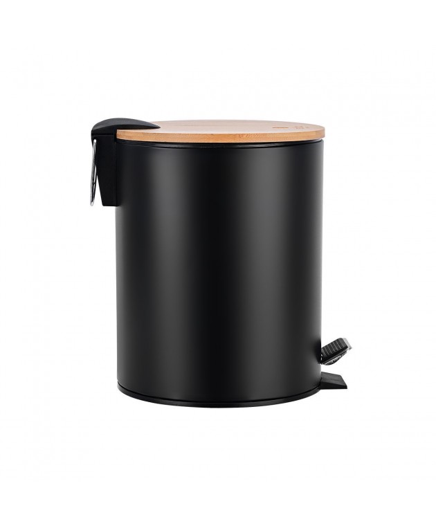 ESTIA ΧΑΡΤΟΔΟΧΕΙΟ ΜΠΑΝΙΟΥ BAMBOO ESSENTIALS SOFT CLOSE 5lt ΜΑΥΡΟ 02-12748 Καλάθια Απορριμμάτων