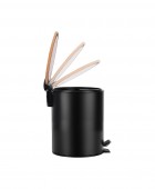 ESTIA ΧΑΡΤΟΔΟΧΕΙΟ ΜΠΑΝΙΟΥ BAMBOO ESSENTIALS SOFT CLOSE 5lt ΜΑΥΡΟ 02-12748 Καλάθια Απορριμμάτων