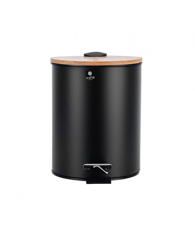 ESTIA ΧΑΡΤΟΔΟΧΕΙΟ ΜΠΑΝΙΟΥ BAMBOO ESSENTIALS SOFT CLOSE 5lt ΜΑΥΡΟ 02-12748 Καλάθια Απορριμμάτων