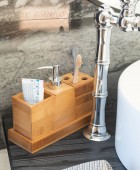 ESTIA ΑΞΕΣΟΥΑΡ ΜΠΑΝΙΟΥ ΒΑΜΒΟΟ ESSENTIALS ΜΕ ΒΑΣΗ ΣΕΤ 3 ΤΕΜ. 02-13066 Δοχείο Κρεμοσάπουνου