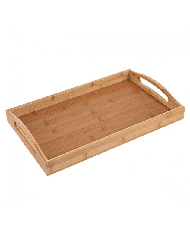 ESTIA ΔΙΣΚΟΣ ΣΕΡΒΙΡΙΣΜΑΤΟΣ BAMBOO ESSENTIALS ΜΕ ΛΑΒΕΣ ΜΕΤΑΦΟΡΑΣ 44x29.5x5.5cm 01-12953 Είδη Σερβιρίσματος